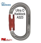 DMM Carabiner, Ultra O Kwiklock, 25Kn Titanium/Red Color