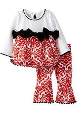 Mud Pie Mud Pie Damask Minky Pant Set