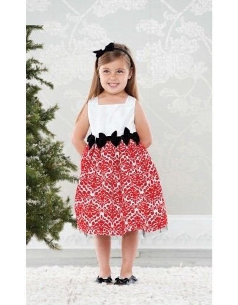 Mud Pie Mud Pie Red Damask Dress