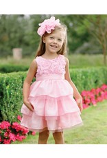 Mud Pie Mud Pie Pink Faux Silk Dress