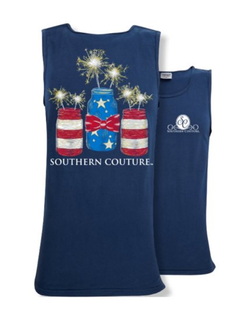 Southern Couture Southern Couture Tank- Mason Jar Sparklers