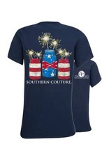 Southern Couture Southern Couture Short Sleeve Tee- Mason Jar Sparklers