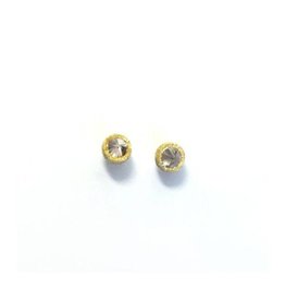 TAP by Todd Pownell Inverted Single Diamond Studs - Yellow Gold