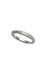 TAP by Todd Pownell Palladium Irregular Channel Ring with Diamonds