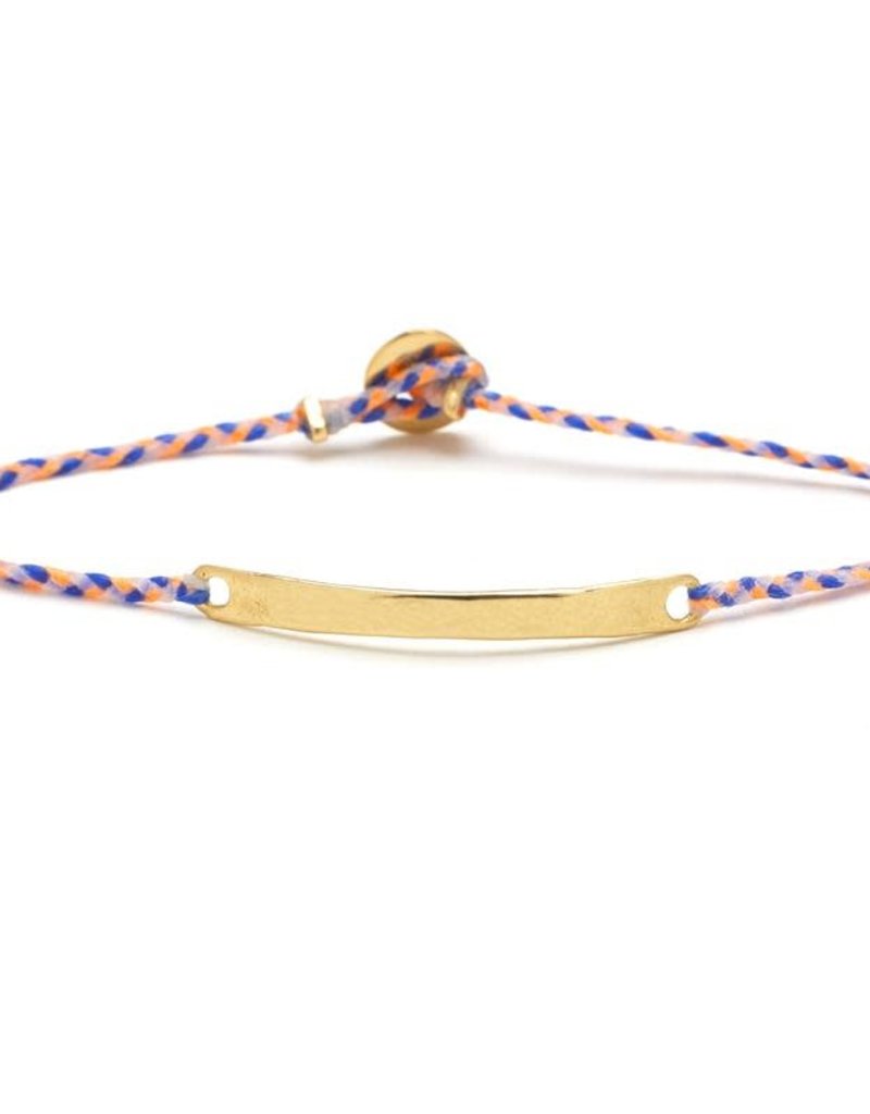 Scosha Signature Id Bracelet Neon Peach Royal Blue White