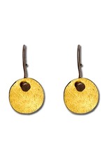 Himatsingka Abstract Gold Oval Hook Earrings