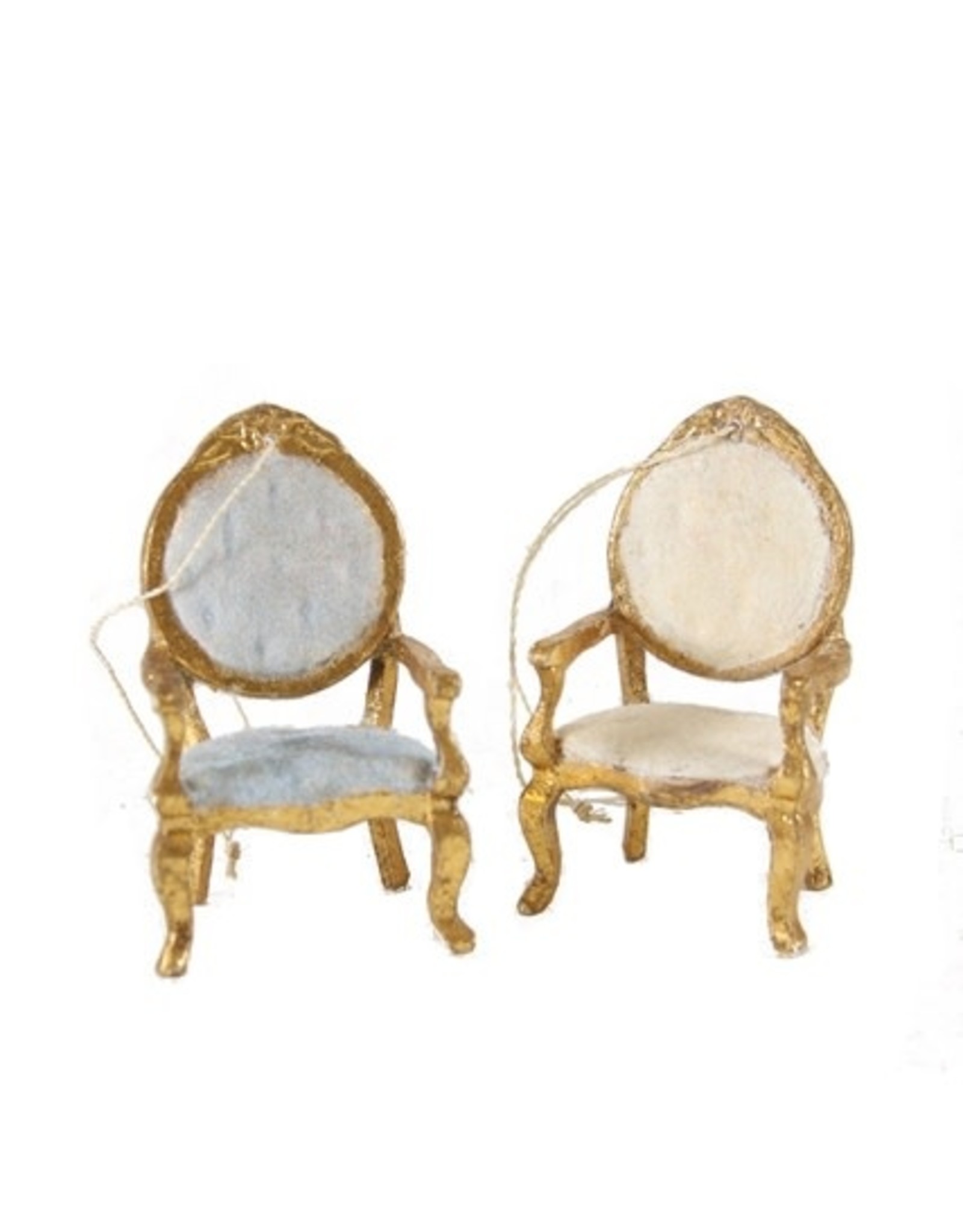 Cody Foster & Co. SIDE CHAIR ORNAMENT - 2 STYLES - WHITE / BLUE