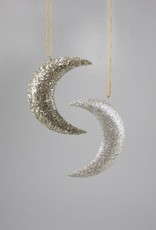 Cody Foster & Co. SHIMMERY CRESCENT MOON ORNAMENT - 2 STYLES