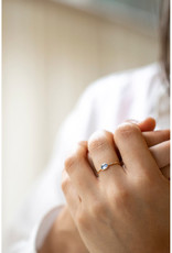 Celine Daoust Blue Sapphire + 6 Diamonds Ring