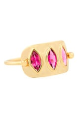 Celine Daoust Triple Marquise Plate Ring - Pink Tourmaline