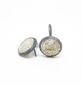 Himatsingka Sparkler 14mm Silver Fixed Hook Earrings