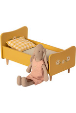 Maileg Mini Wooden Bed - Yellow