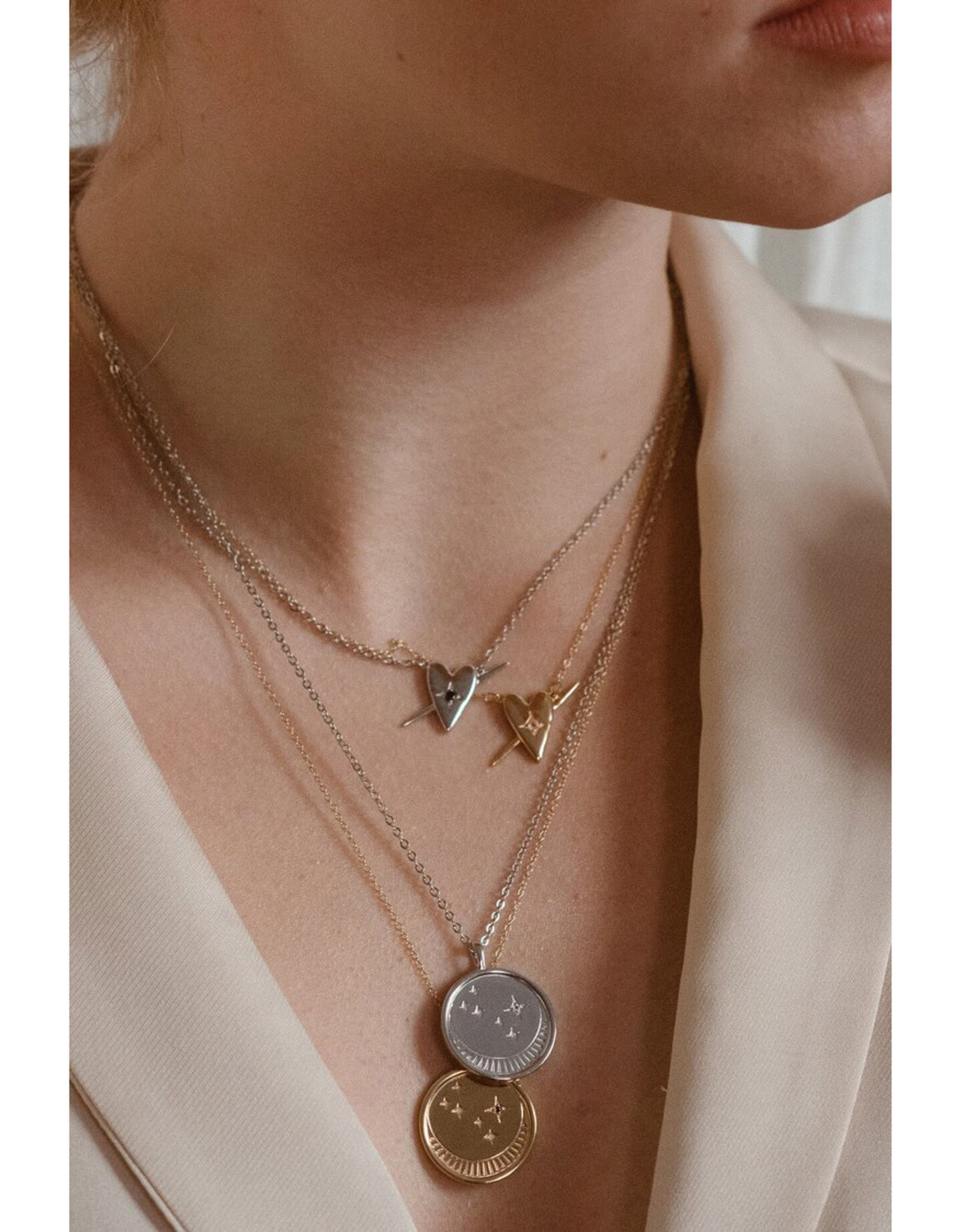 Sarah Mulder Jewelry Silver Franz Necklace - Onyx
