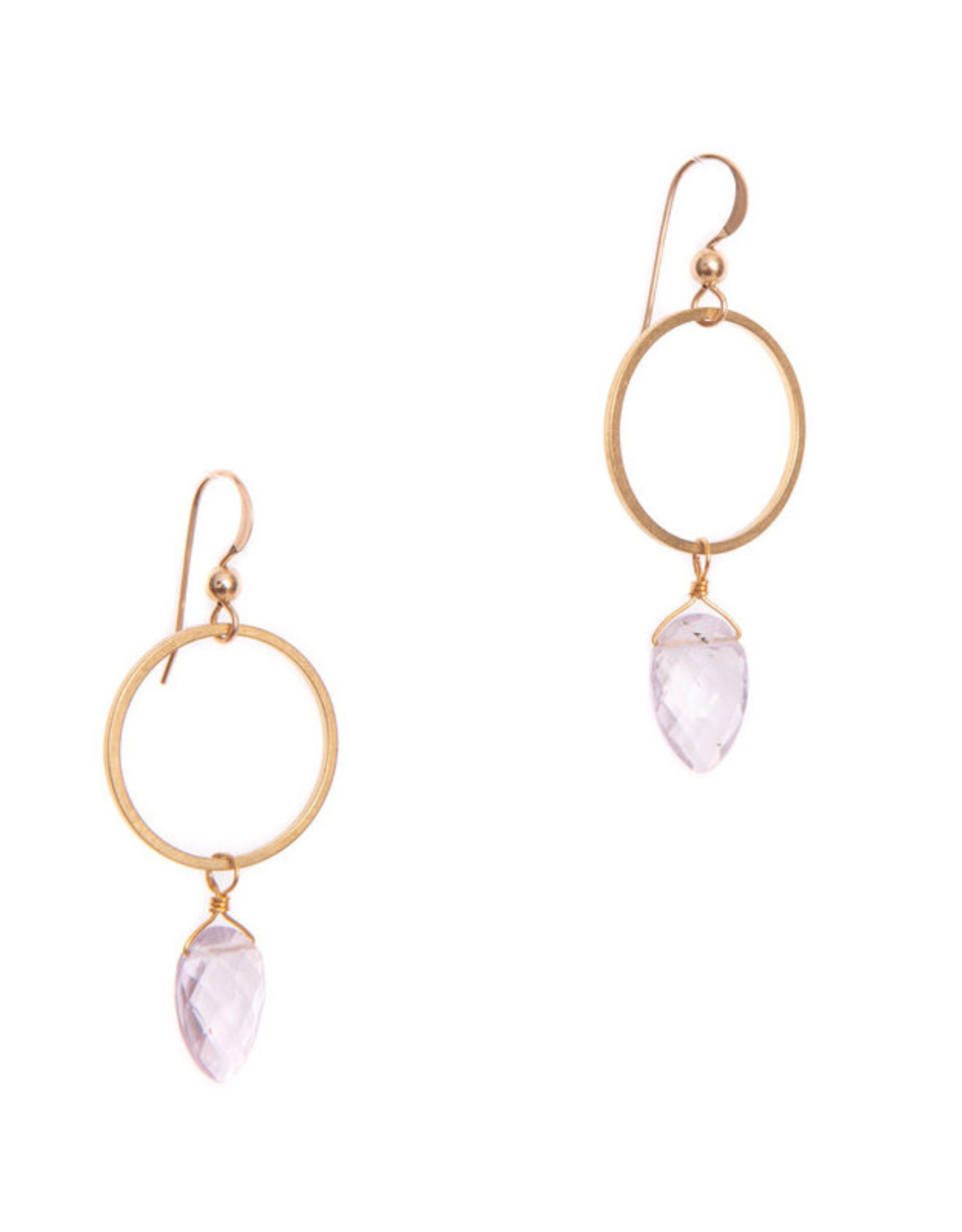 Hailey Gerrits Designs Rhea Earrings - Pink Amethyst