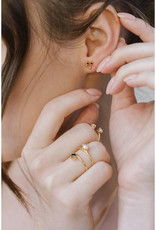 Sarah Mulder Jewelry Silver Cassie Ring - Rose Quartz + Pearl - 8
