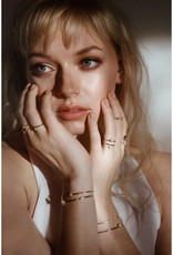 Sarah Mulder Jewelry Gold Cassie Ring - Rose Quartz + Pearl - 5