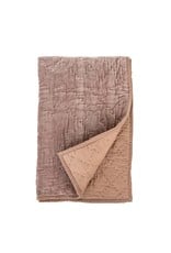 Indaba Quilted Velvet Throw - Taupe
