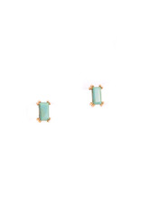 Hailey Gerrits Designs Baguette Studs - Green Turquoise