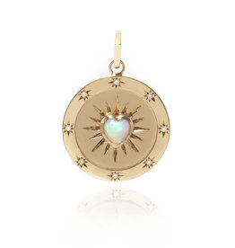 Ashley Zhang Jewelry Opal Heart Starlight Pendant