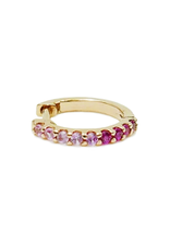 Mason Grace Jewelry Mini Bicolor Hoop - Pink Sapphire + Ruby