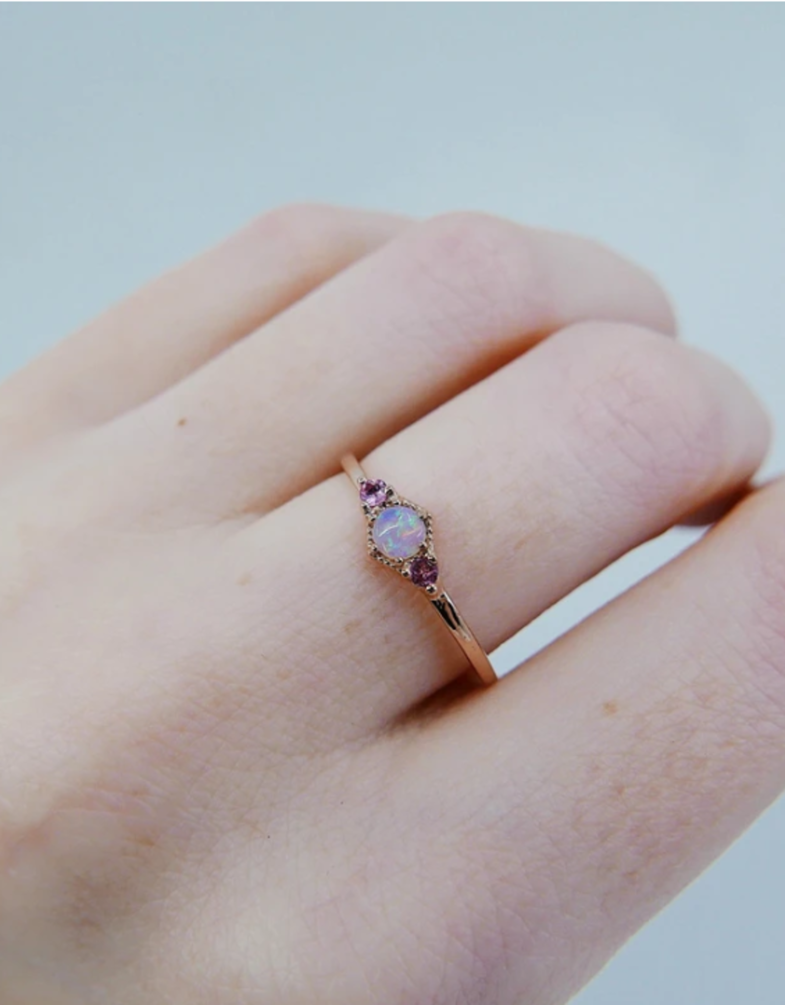 Mason Grace Jewelry Harlow Ring - Opal + Pink Tourmaline