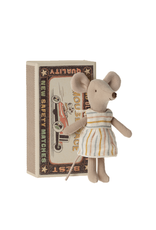 Maileg Big Sister Mouse in Matchbox - Multi Striped Dress
