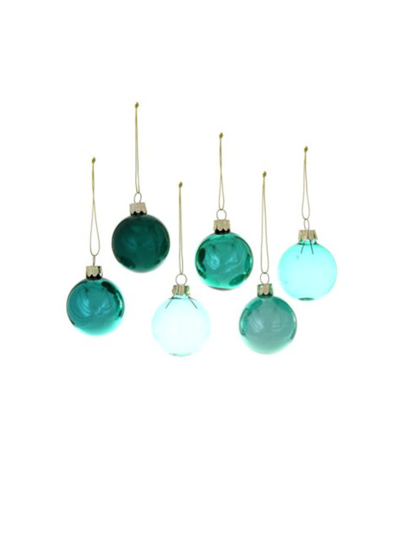 Cody Foster & Co. SMALL TEAL HUE ORNAMENTS - 6 STYLES