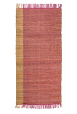Indaba Side Stripe Pink Jute Rug - 2' x 5'
