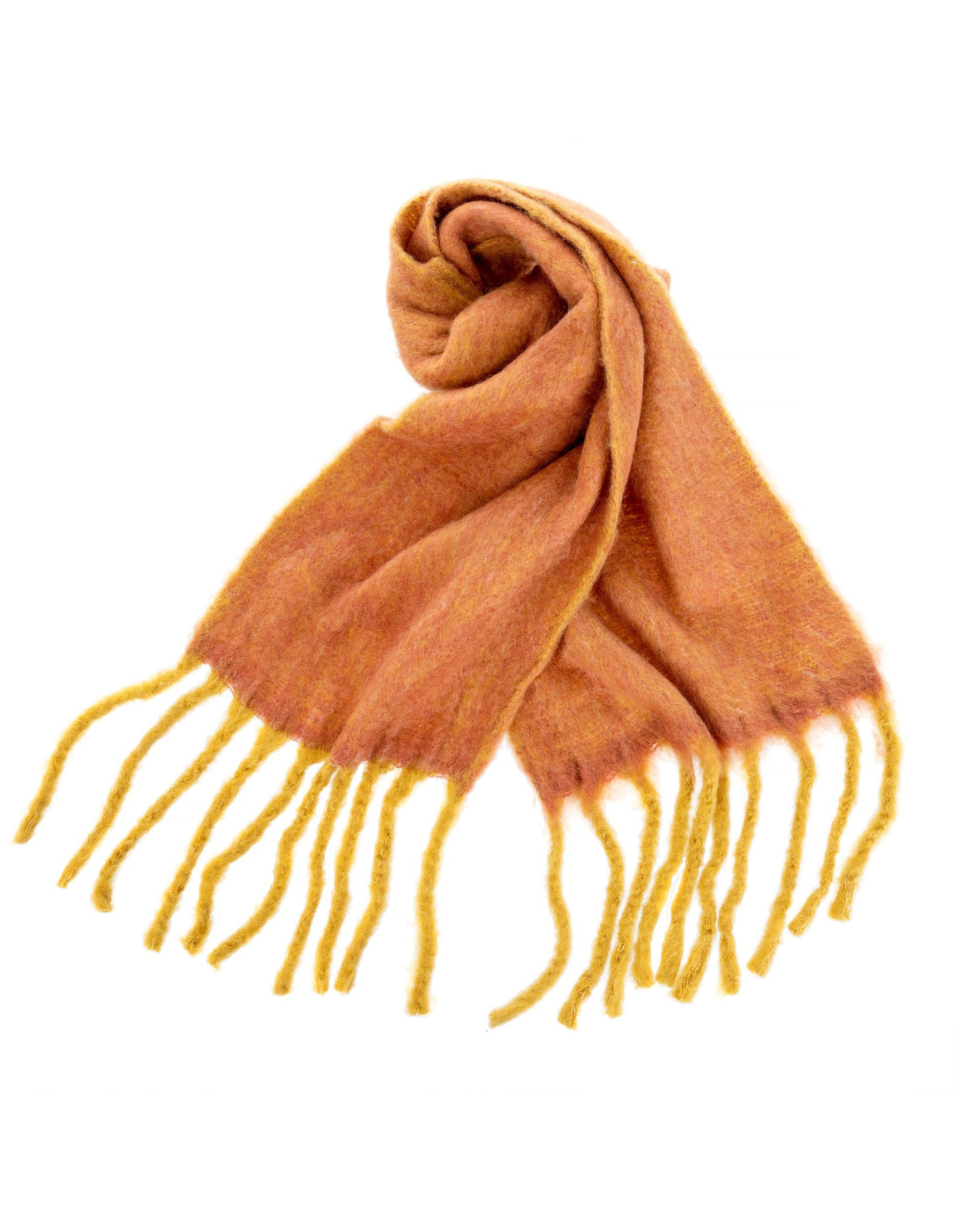 Indaba Fringed Blanket Scarf - Mustard