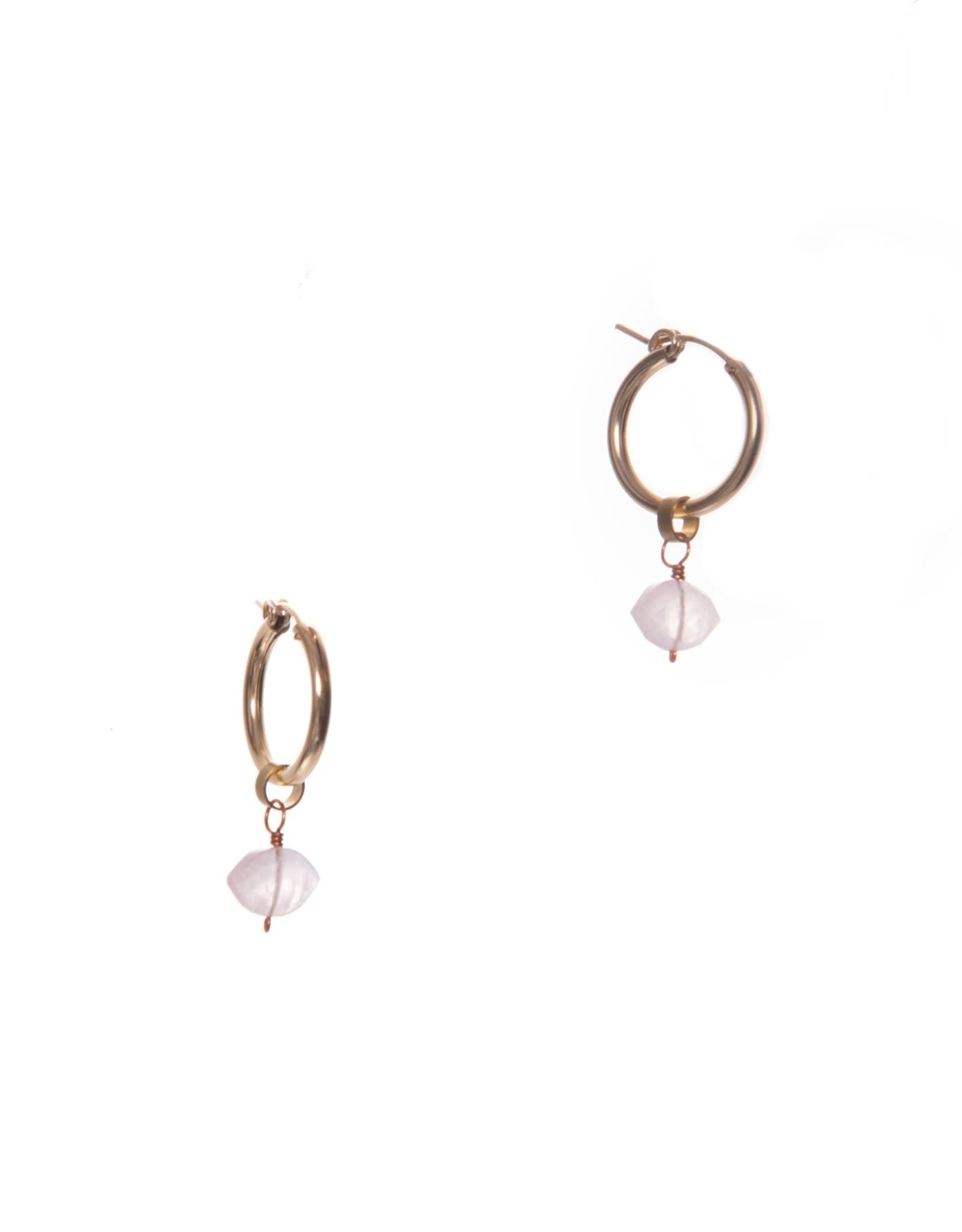 Hailey Gerrits Designs Nahla Large Earrings - Rose Quartz