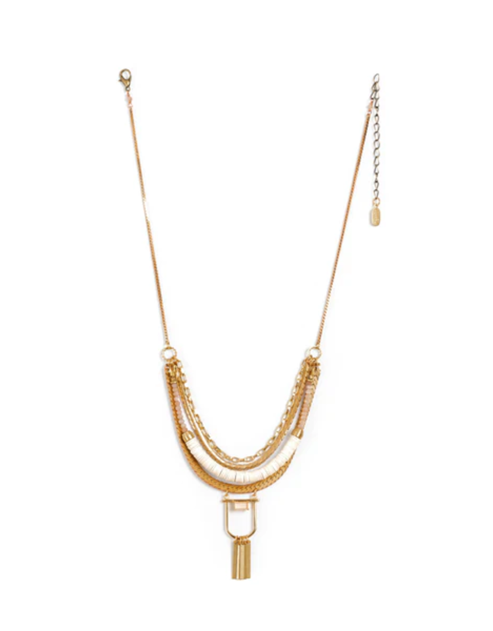 Hailey Gerrits Designs Frieze Necklace - Peach Moonstone