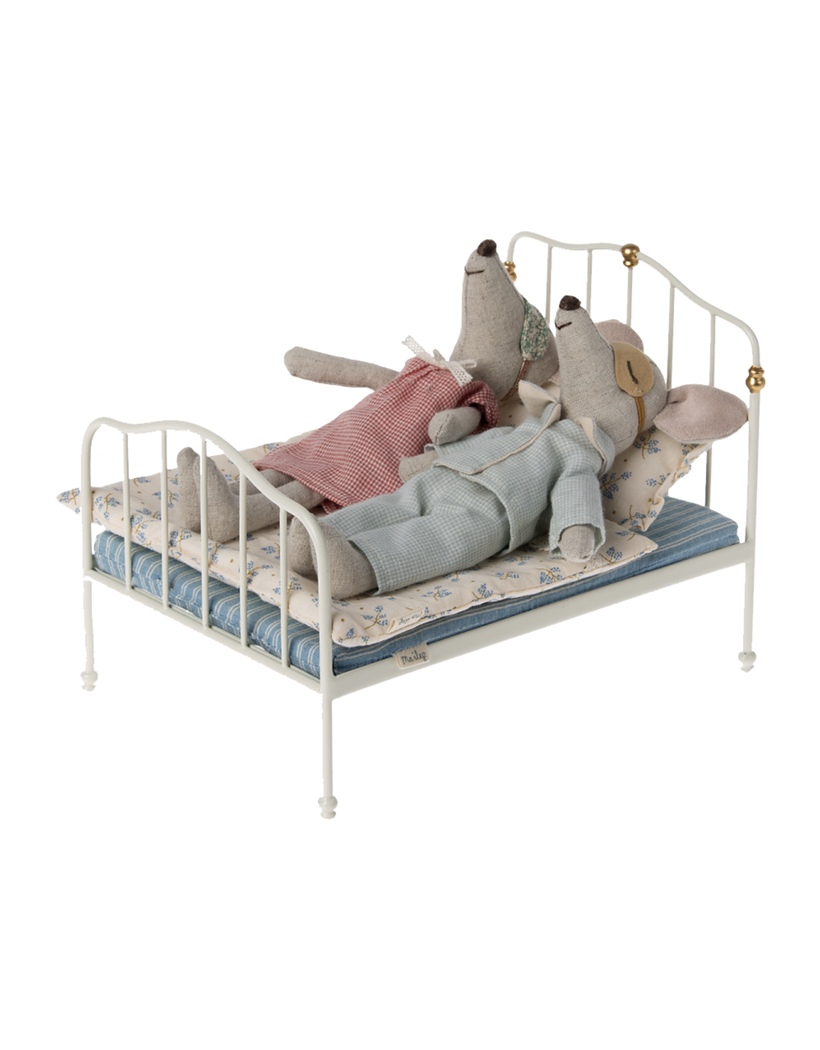 Maileg Vintage Mouse Double Bed - Off White