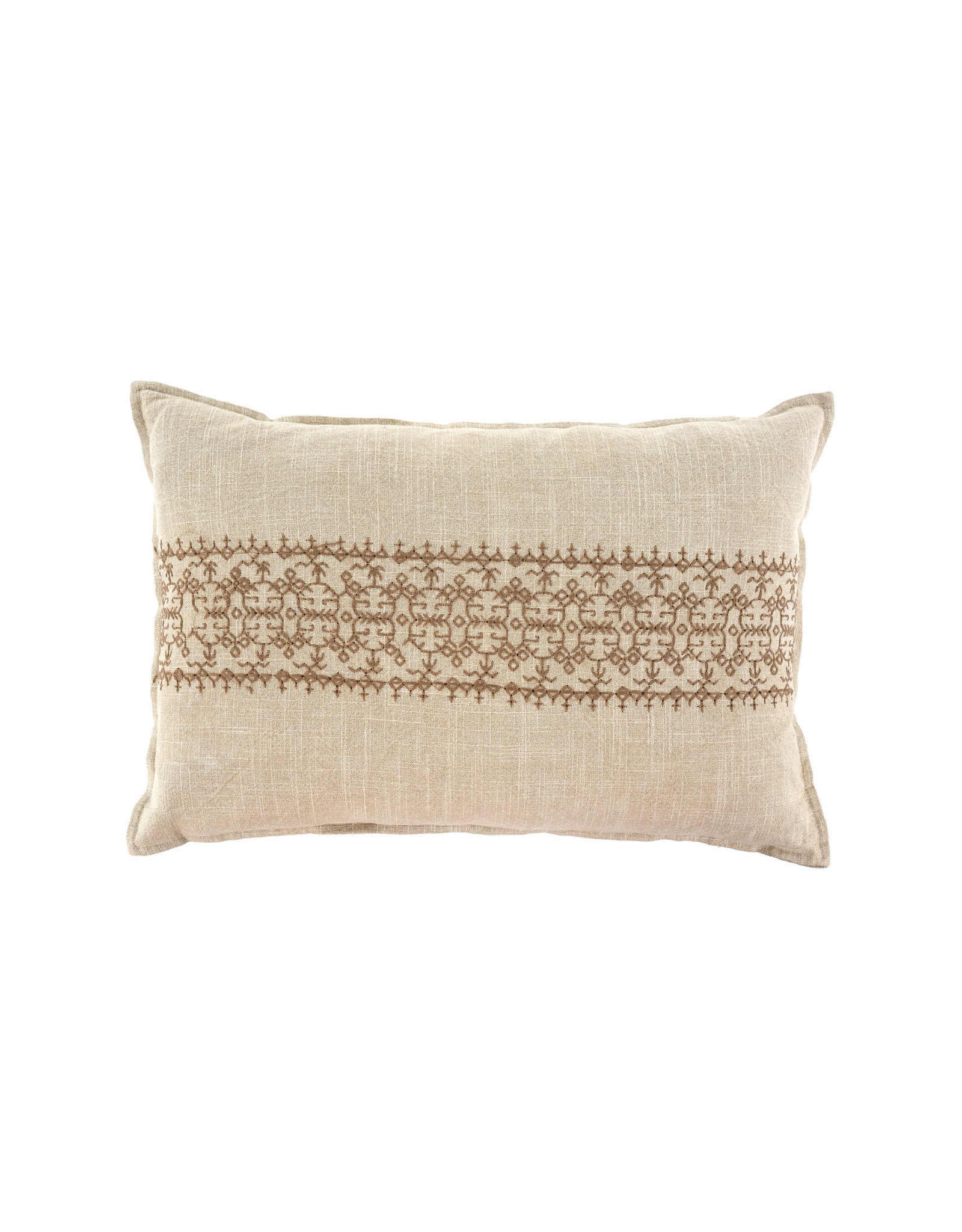 Indaba Noemie Embroidered Lumbar Pillow