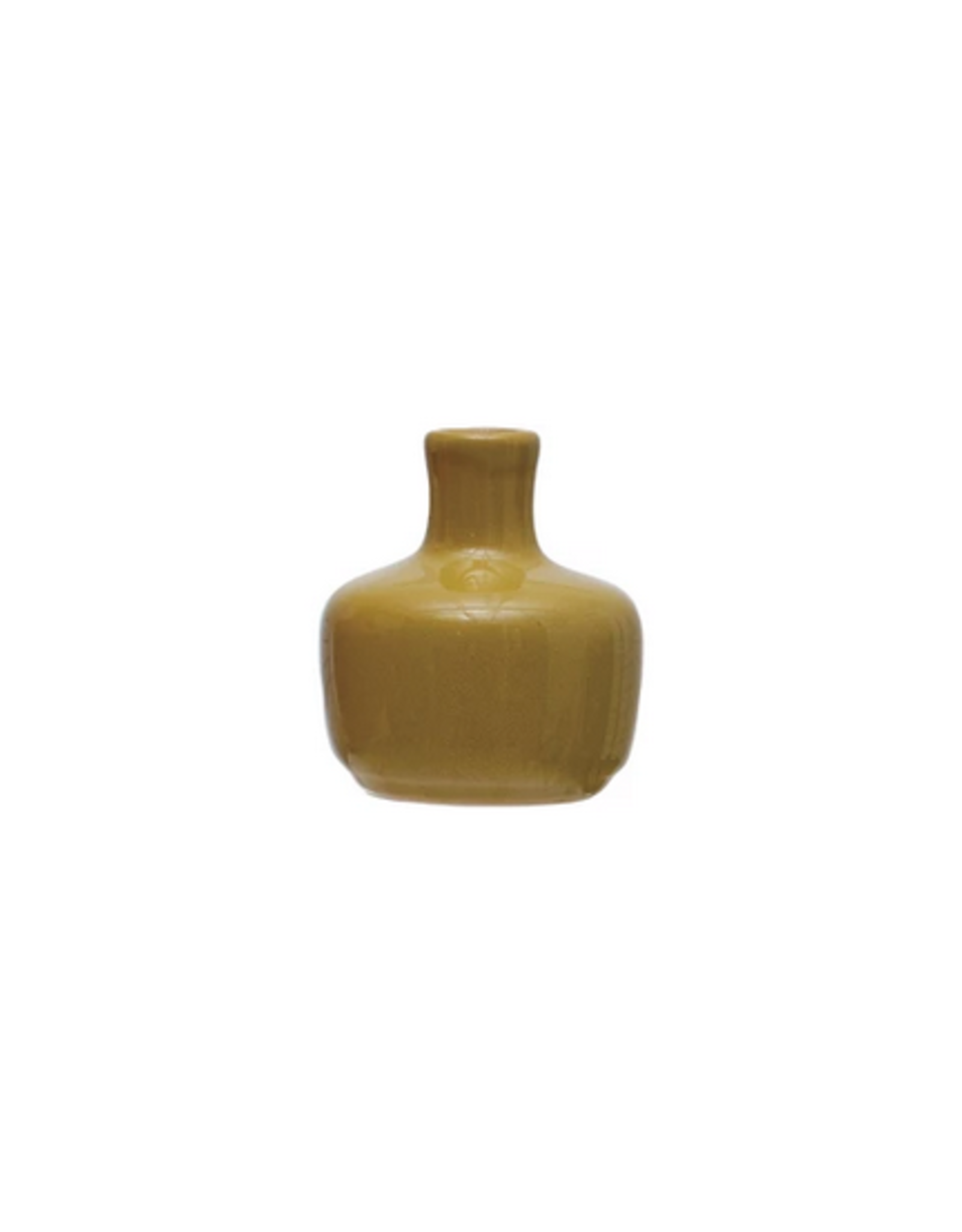 Mustard Reactive Glaze Vase - Extra Small