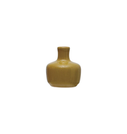 Mustard Reactive Glaze Vase - Extra Small