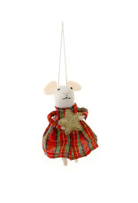 Cody Foster & Co. FOREST FRIENDS MOUSE ORNAMENT - GIRL