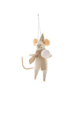 Cody Foster & Co. WINTERTIME MOUSE ORNAMENT - SNOWBALL