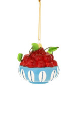 Cody Foster & Co. BOWL OF CHERRIES ORNAMENT