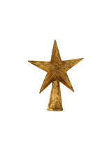 Cody Foster & Co. 5 PT STAR TREE TOPPER - ANTIQUE GOLD - SMALL