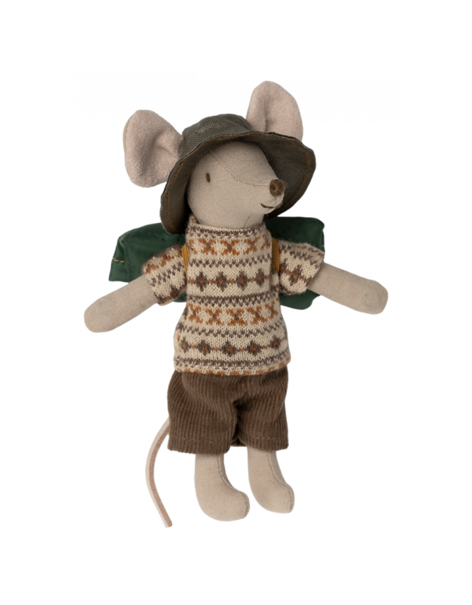 Maileg Hiker Big Brother Mouse - Ochre + Brown