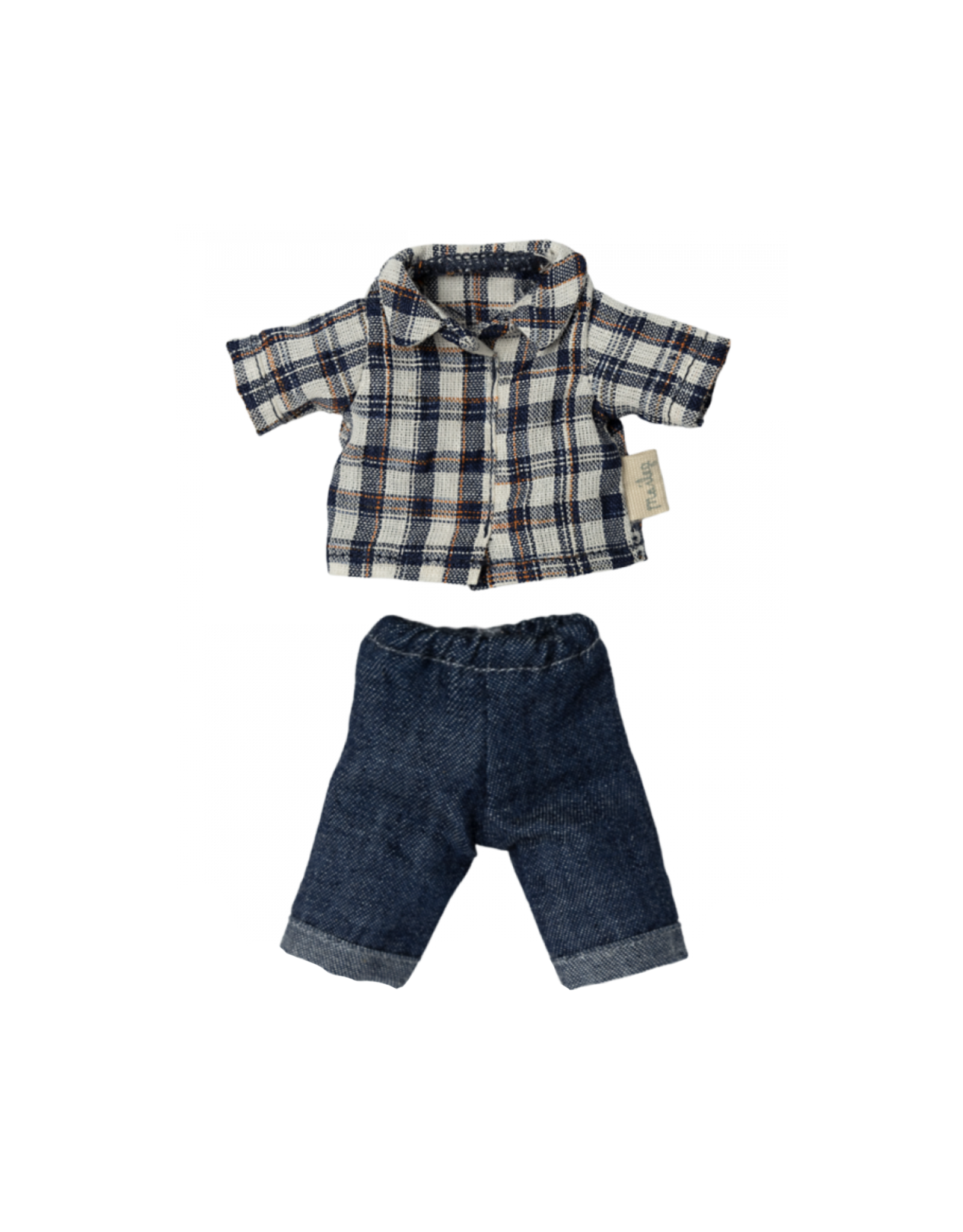 Maileg Dad Mouse - Flannel Shirt + Jeans