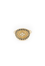 Sophie d'Agon Jewelry Athena East West Ring - Black + Yellow