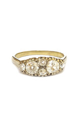 Antique 18k Gold Edwardian Diamond Ring - Size 7.5