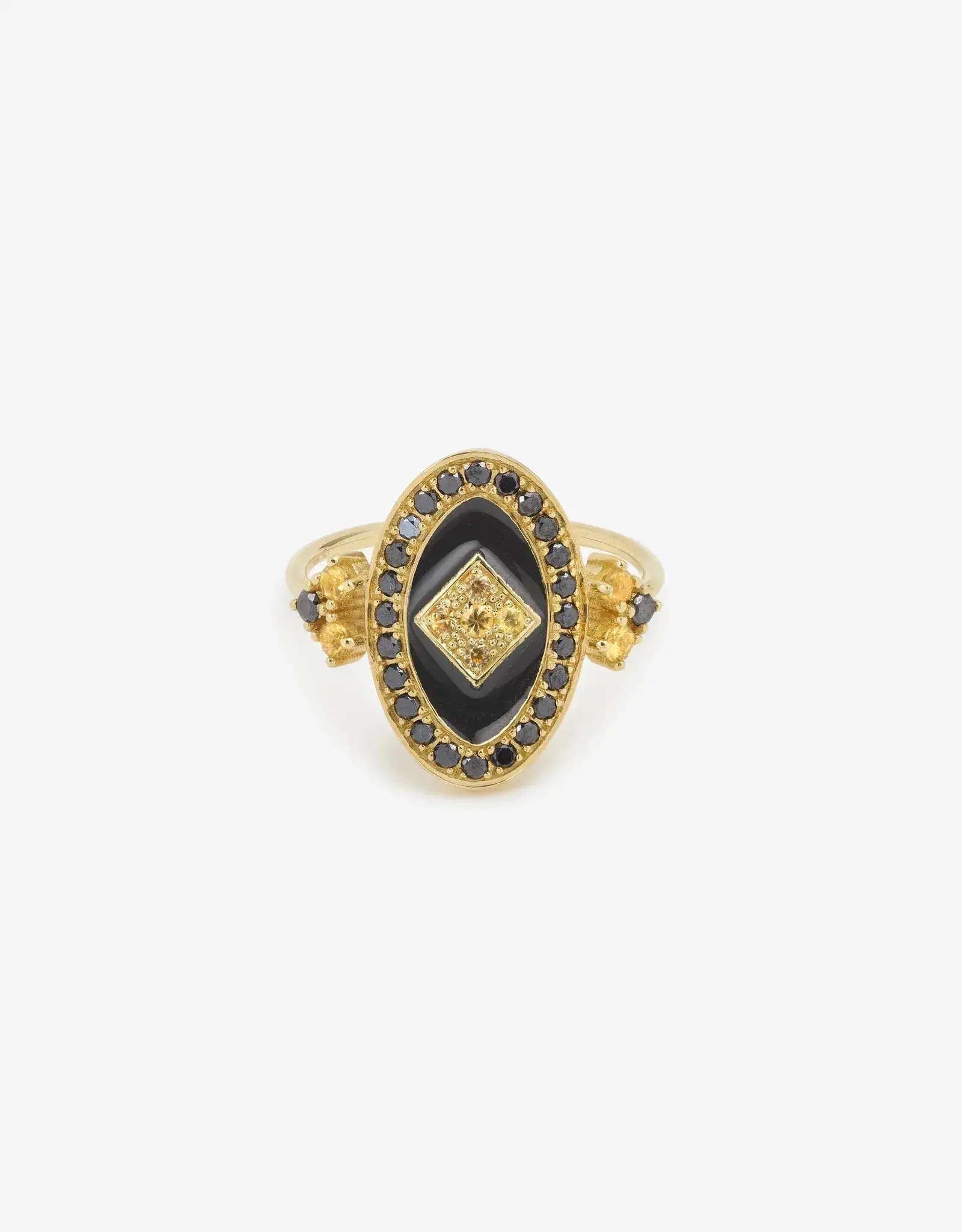 Sophie d'Agon Jewelry Athena Cigar Ring - Black + Yellow
