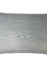 Kevin O'Brien Studio Woodgrain Metallic Linen Pillow - Blue