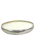 BIDK Home Hammered Tray Candle - Silver - Small