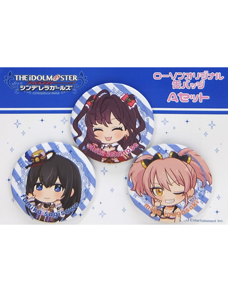 Lawsons Idolm@ster Cinderella Girls Can Badge Set A (Fumika/Shiki/Mika)