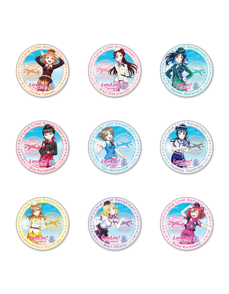 Bandai Namco Love Live! Sunshine!! Uranohoshi Girls' High School Store International Can Badge Set Vol. 7