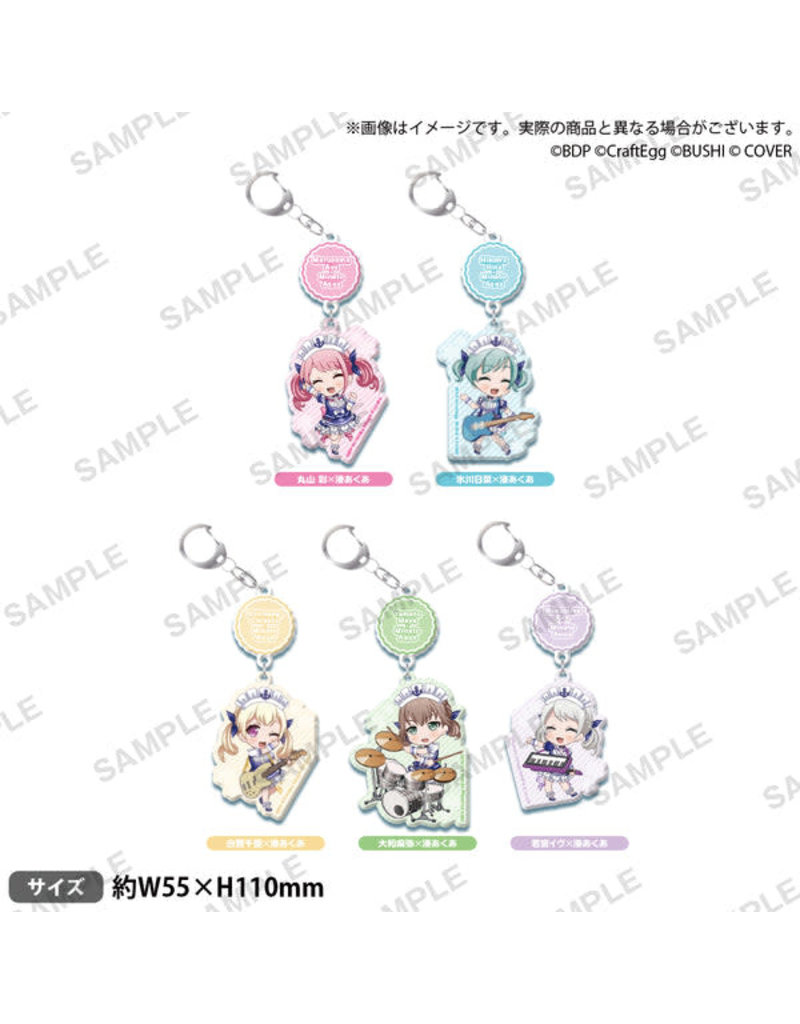 Bushiroad BanG Dream! x Hololive Acrylic Keychain Pastel Palettes x Aqua