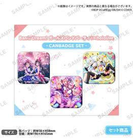 Bushiroad BanG Dream × Hololive Collab Square Can Badge Set